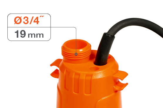 Диаметр резьбы выходного отверстия 3/4